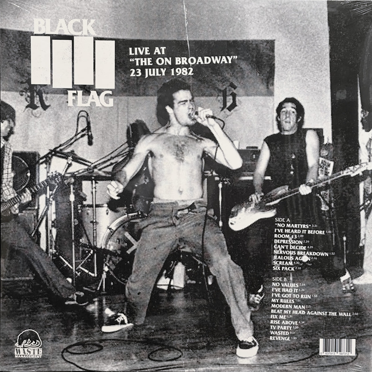 BLACK FLAG – Live At "The On Broadway" 1982 LP