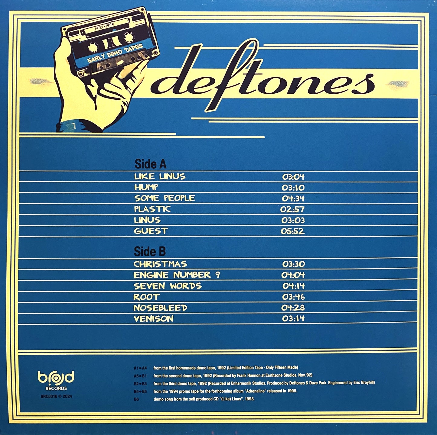 DEFTONES – Early Demo Tapes • 1992-1994 LP