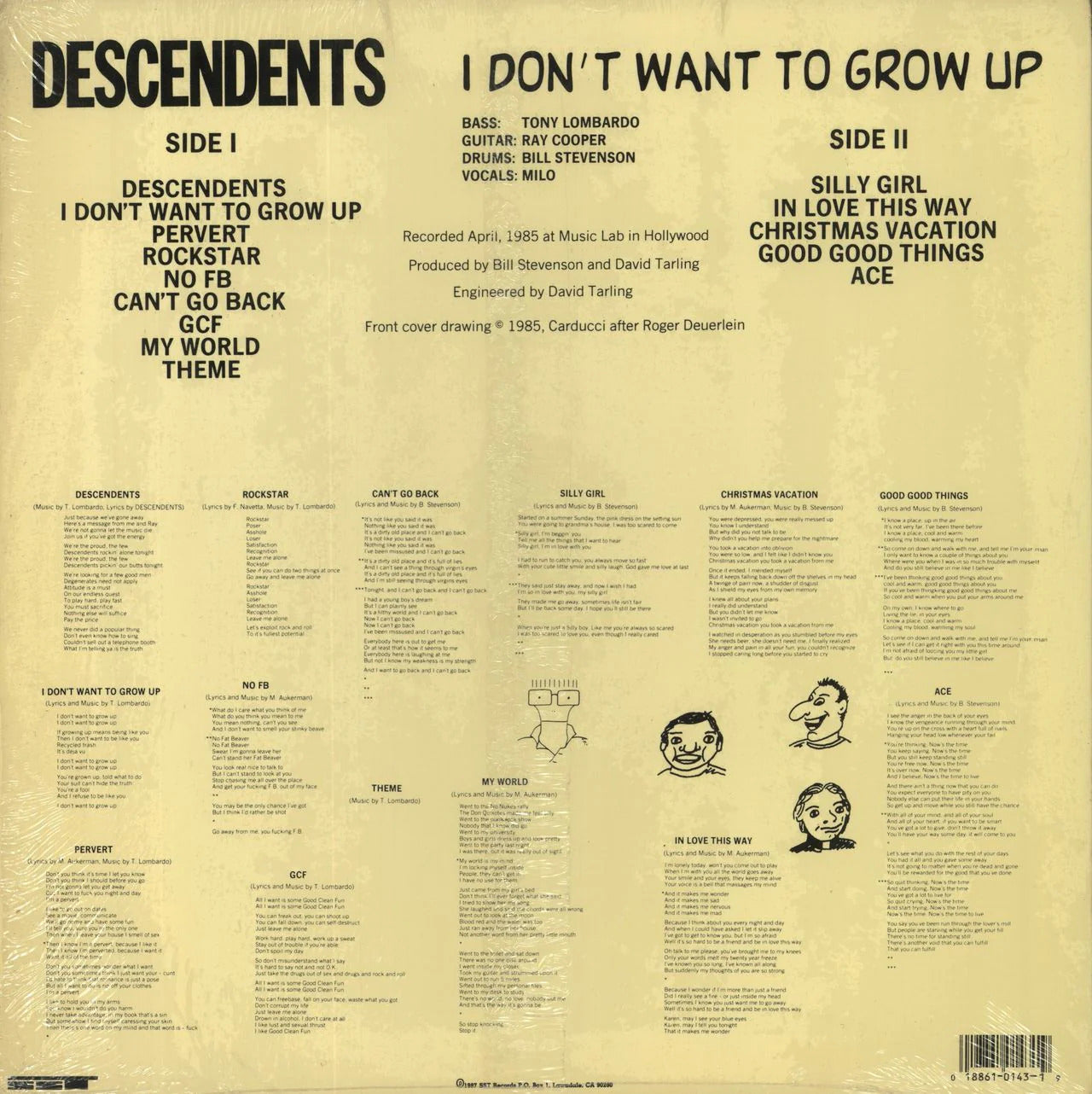 DESCENDENTS – I Don't Want To Grow Up LP