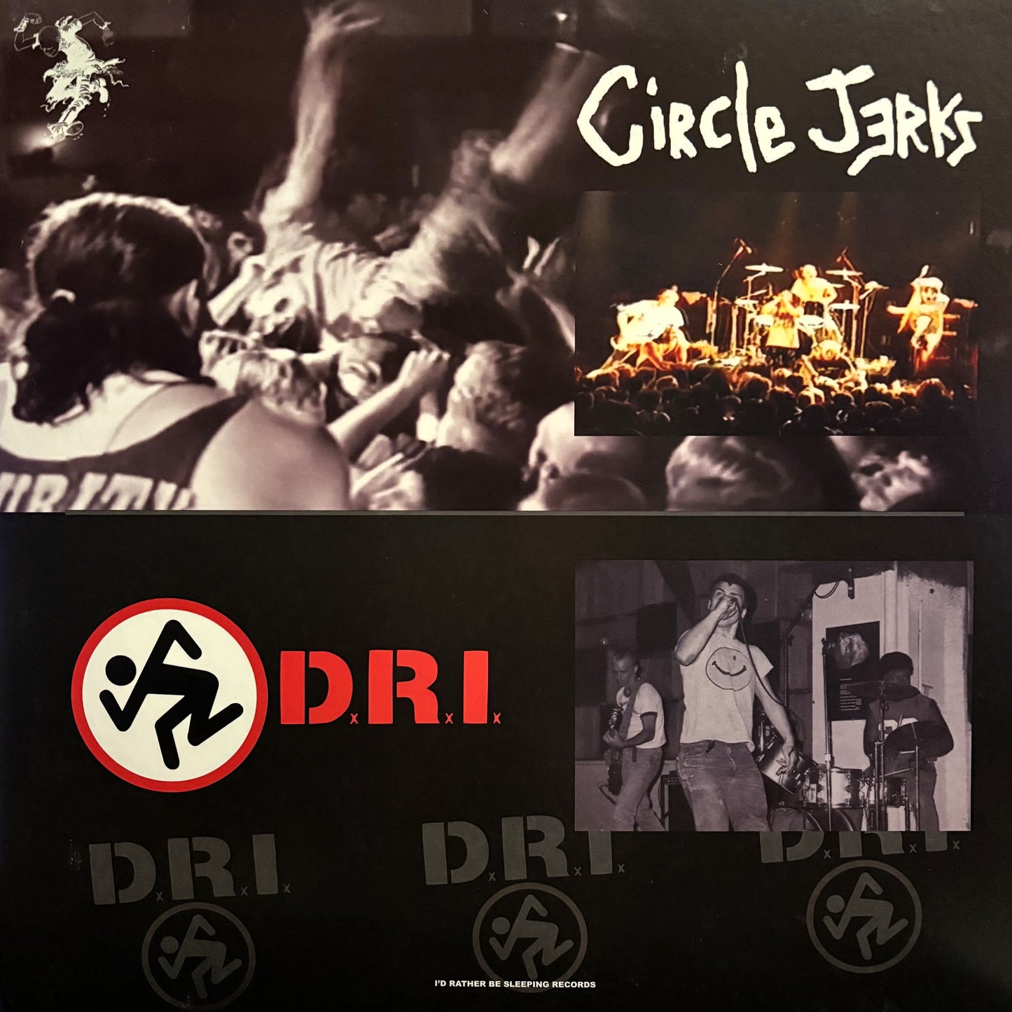 D.R.I. / CIRCLE JERKS – Empty Brains On The Wall / Dirtiest, Filthiest Split LP (white vinyl)