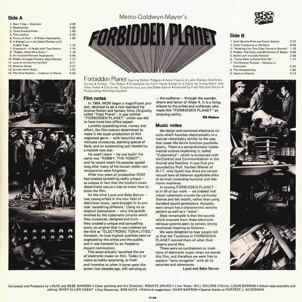 LOUIS & BEBE BARRON – Forbidden Planet OST LP