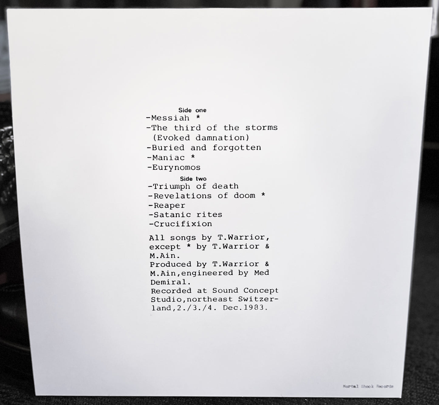 HELLHAMMER – Satanic Rites LP