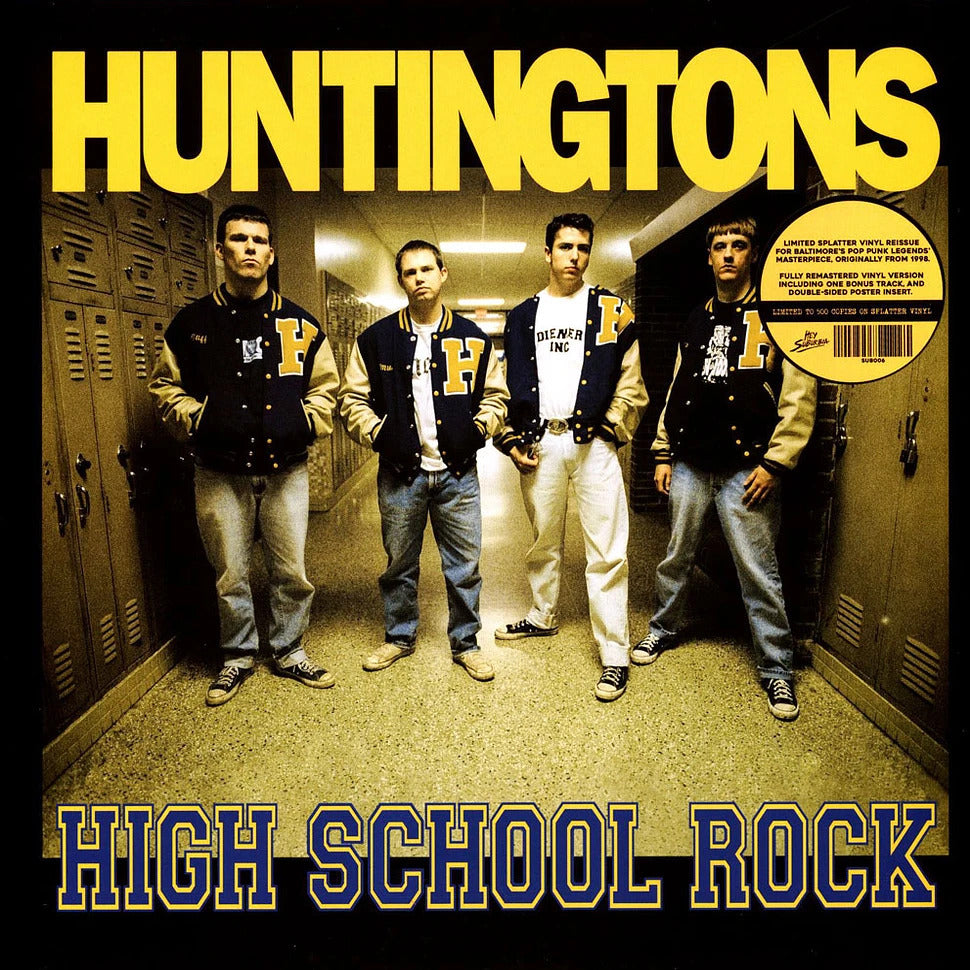 HUNTINGTONS – High School Rock LP (blue/yellow splatter vinyl)