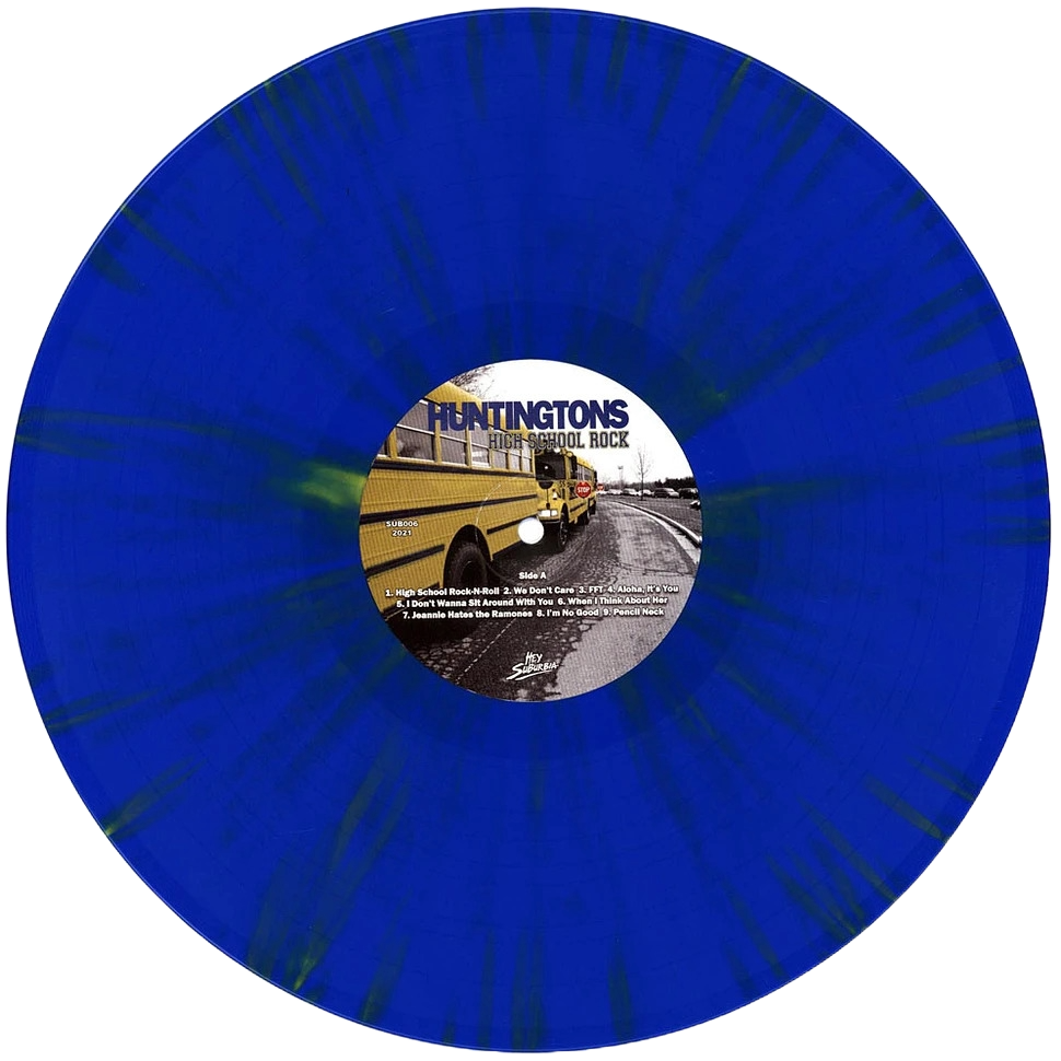 HUNTINGTONS – High School Rock LP (blue/yellow splatter vinyl)