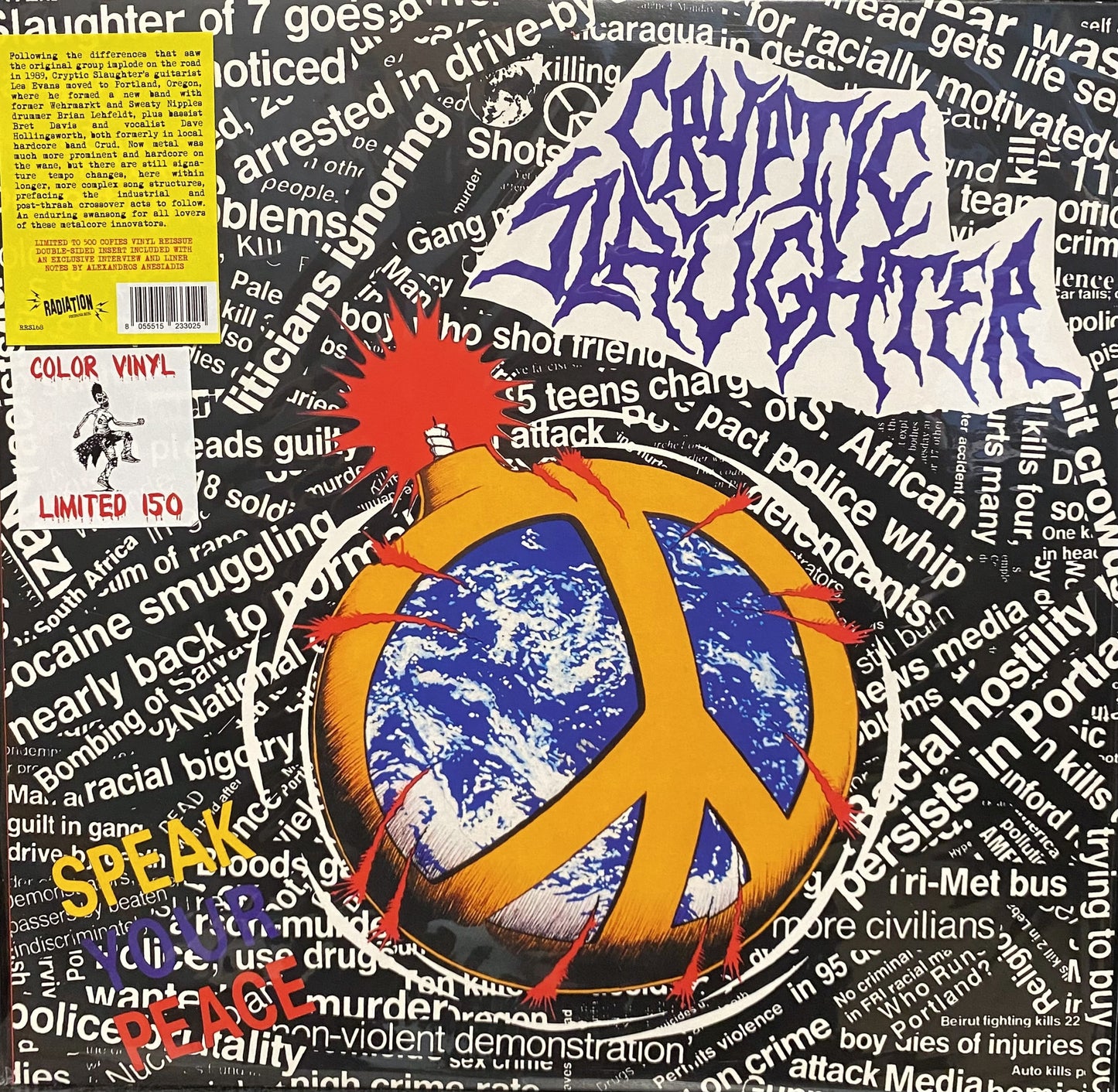 CRYPTIC SLAUGHTER – Speak Your Peace LP