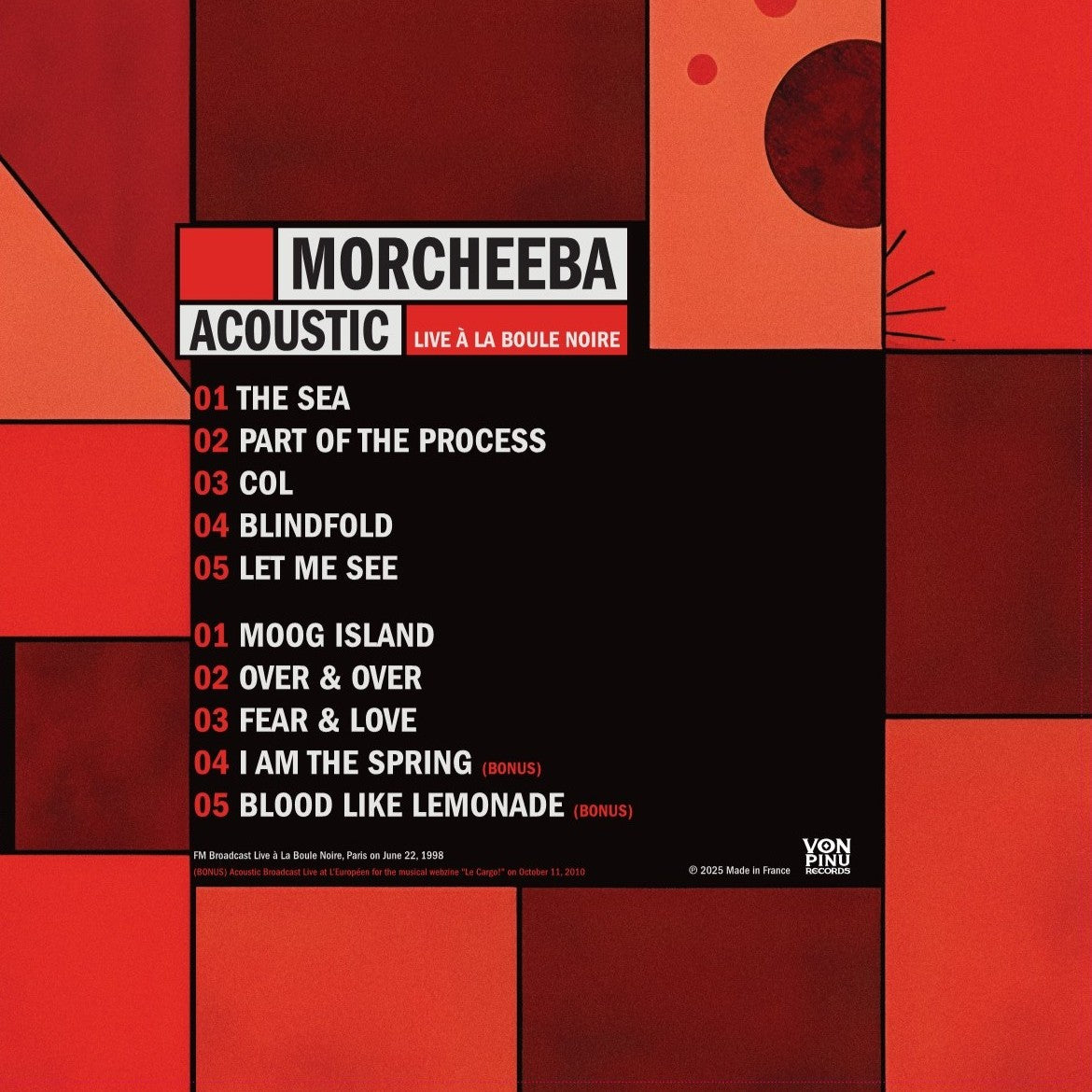 MORCHEEBA – Acoustic Live À La Boule Noire LP (color vinyl)