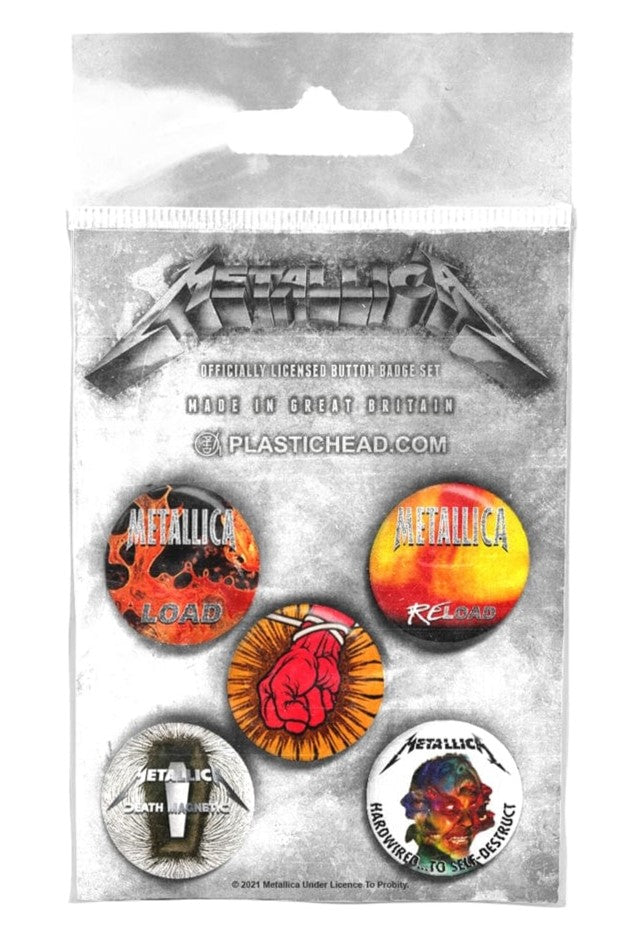 METALLICA 1996-2016 Albums Button Badge Set