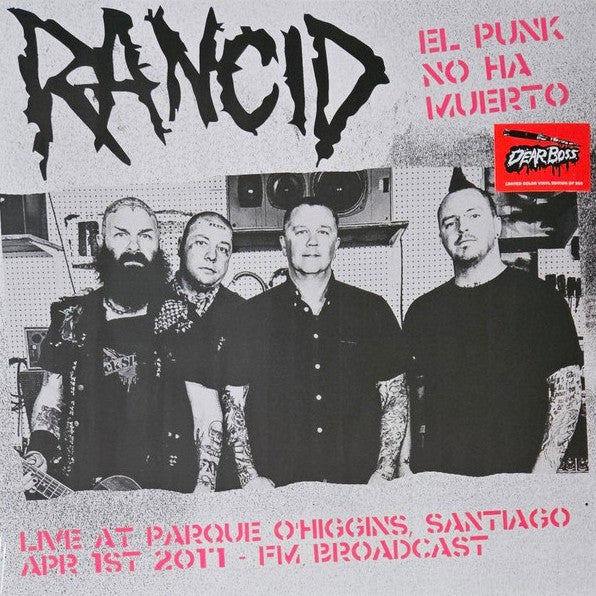 RANCID – El Punk No Ha Muerto • Live At Parque O'Higgins - Santiago, Chile 2017 LP (red/white vinyl)