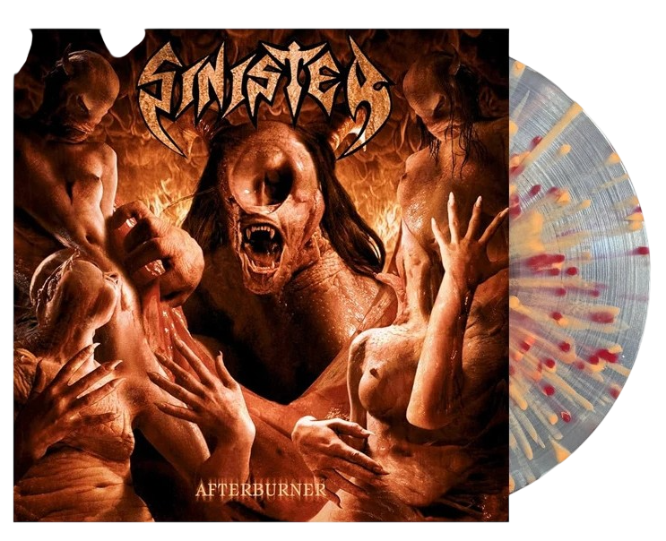 SINISTER – Afterburner LP (clear/red/orange splatter vinyl)