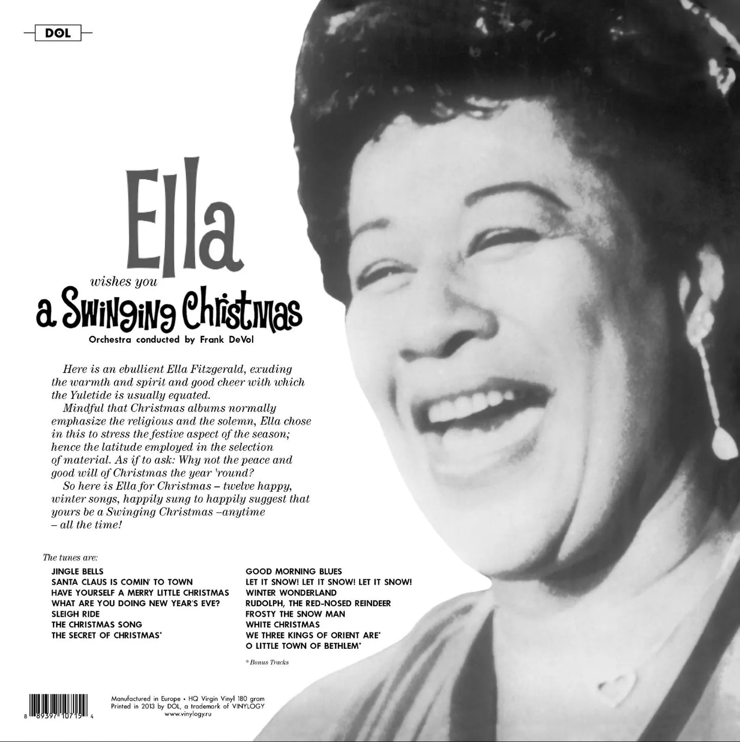 ELLA FITZGERALD – Ella Wishes You A Swinging Christmas LP (color vinyl)