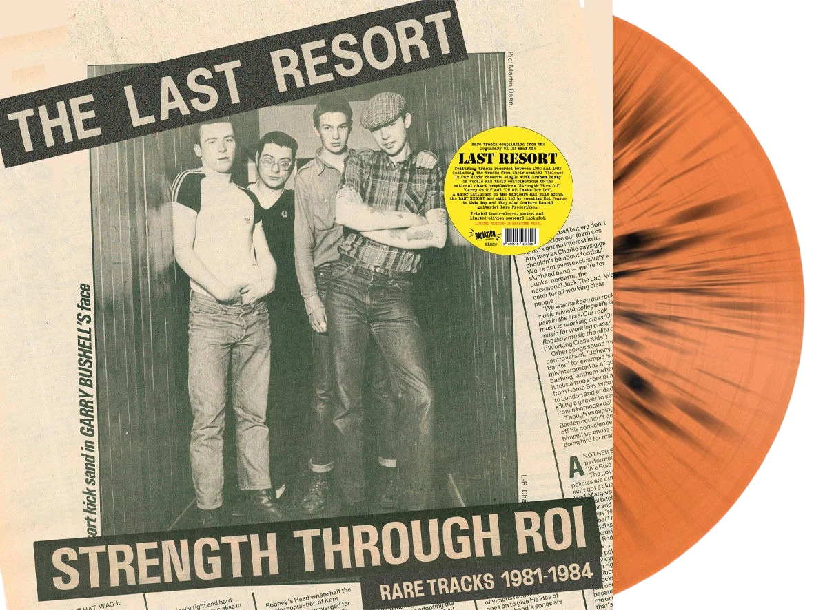 LAST RESORT – Strength Through Roi • Rare Tracks 1981-1984 LP (neon orange/black splatter vinyl)