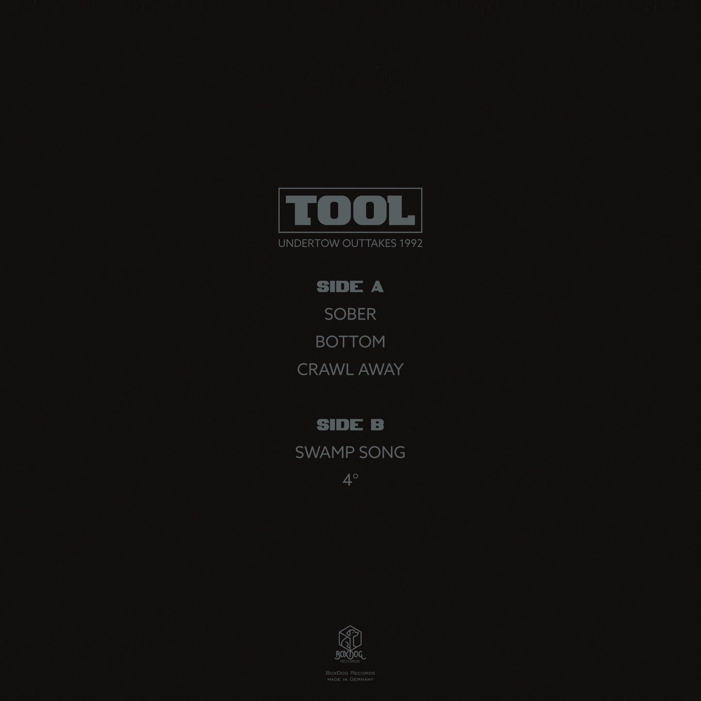 TOOL – Undertow Outtakes 1992 LP