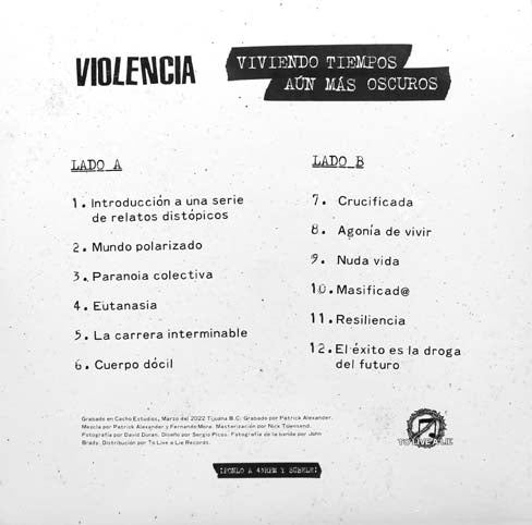 VIOLENCIA – Viviendo Tiempos Aún Más Oscuros LP (mixed color vinyl)