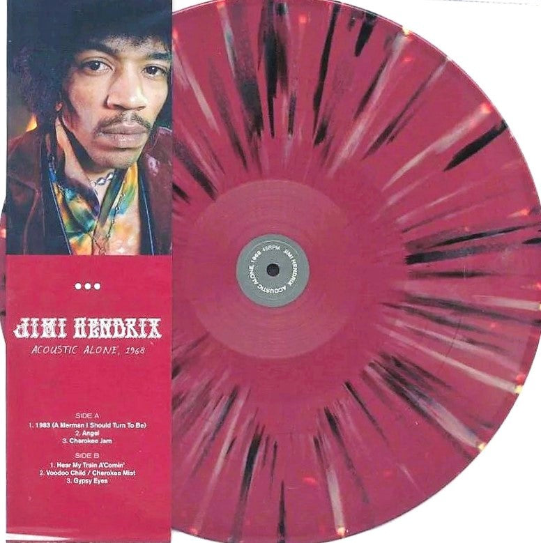 JIMI HENDRIX – Acoustic Alone, 1968 LP (splatter vinyl)