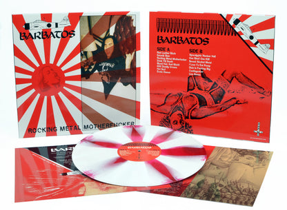 BARBATOS – Rocking Metal Motherfucker LP (red/white pinwheel vinyl)