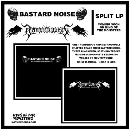 BASTARD NOISE / DEMONOLOGISTS – Ft. Mouth Wound / Birth, Abuse & Slaughter LP (marbled color vinyl)