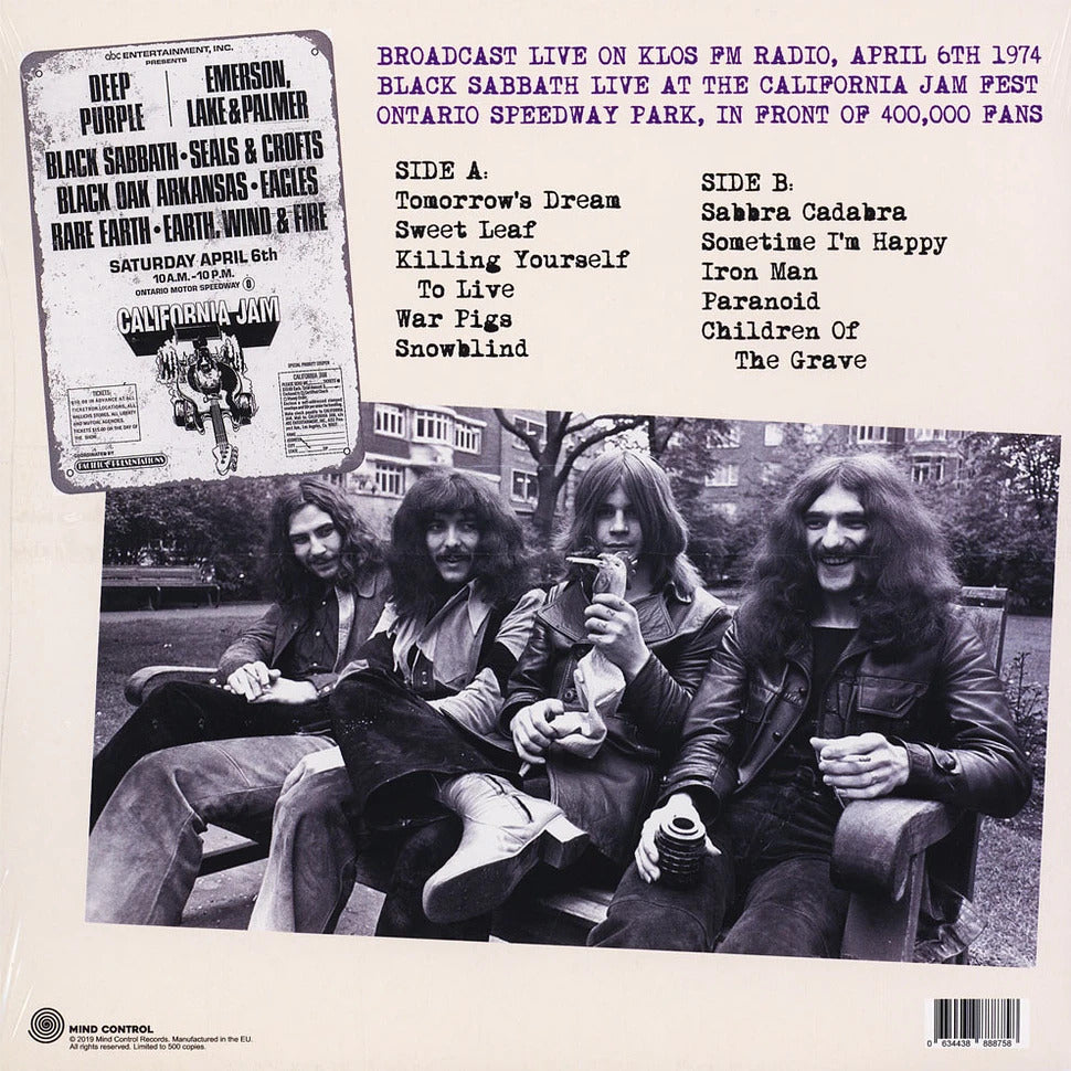 BLACK SABBATH – Live From The Ontario Speedway Park 1974 LP