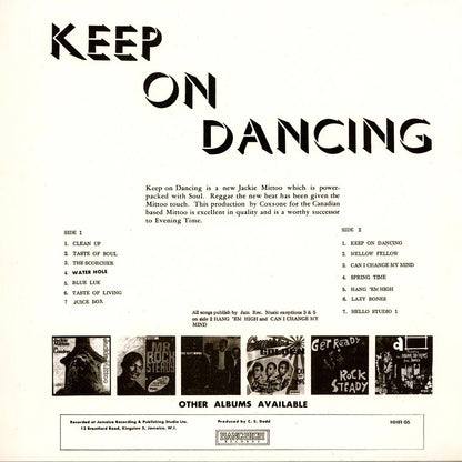 JACKIE MITTOO – Keep On Dancing LP