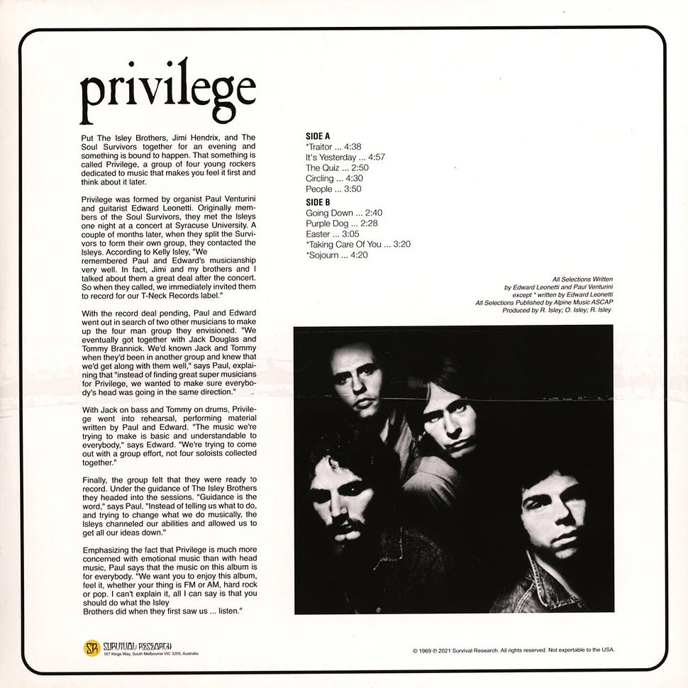 PRIVILEGE – S/T LP