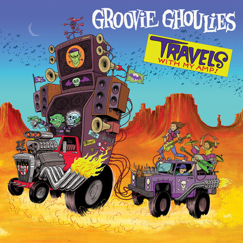 GROOVIE GHOULIES – Travels With My Amp LP (neon green/cyan galaxy vinyl)