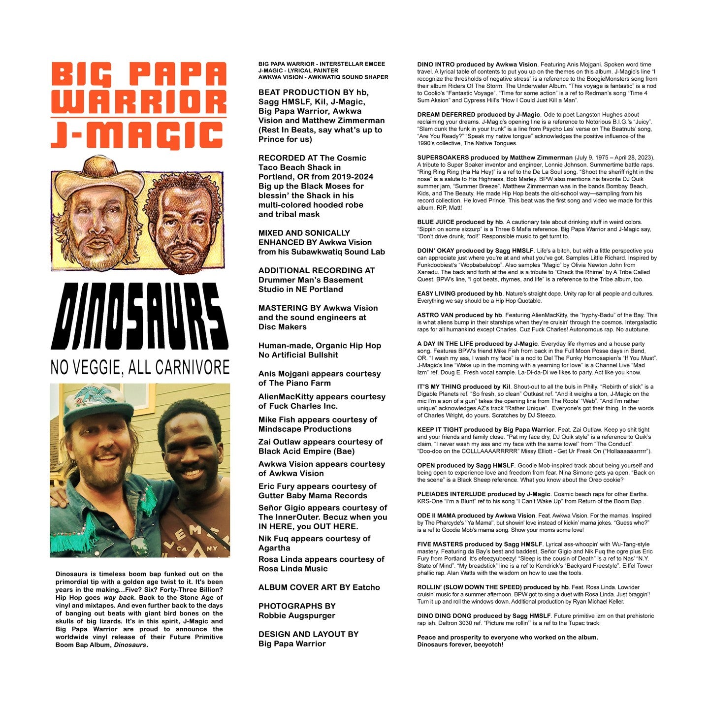 BIG PAPA WARRIOR & J-MAGIC – Dinosaurs 2xLP