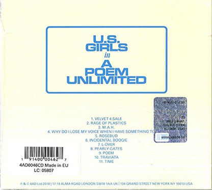 U.S. GIRLS – In A Poem Unlimited CD