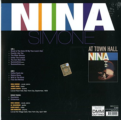 NINA SIMONE – Nina Simone At Town Hall LP