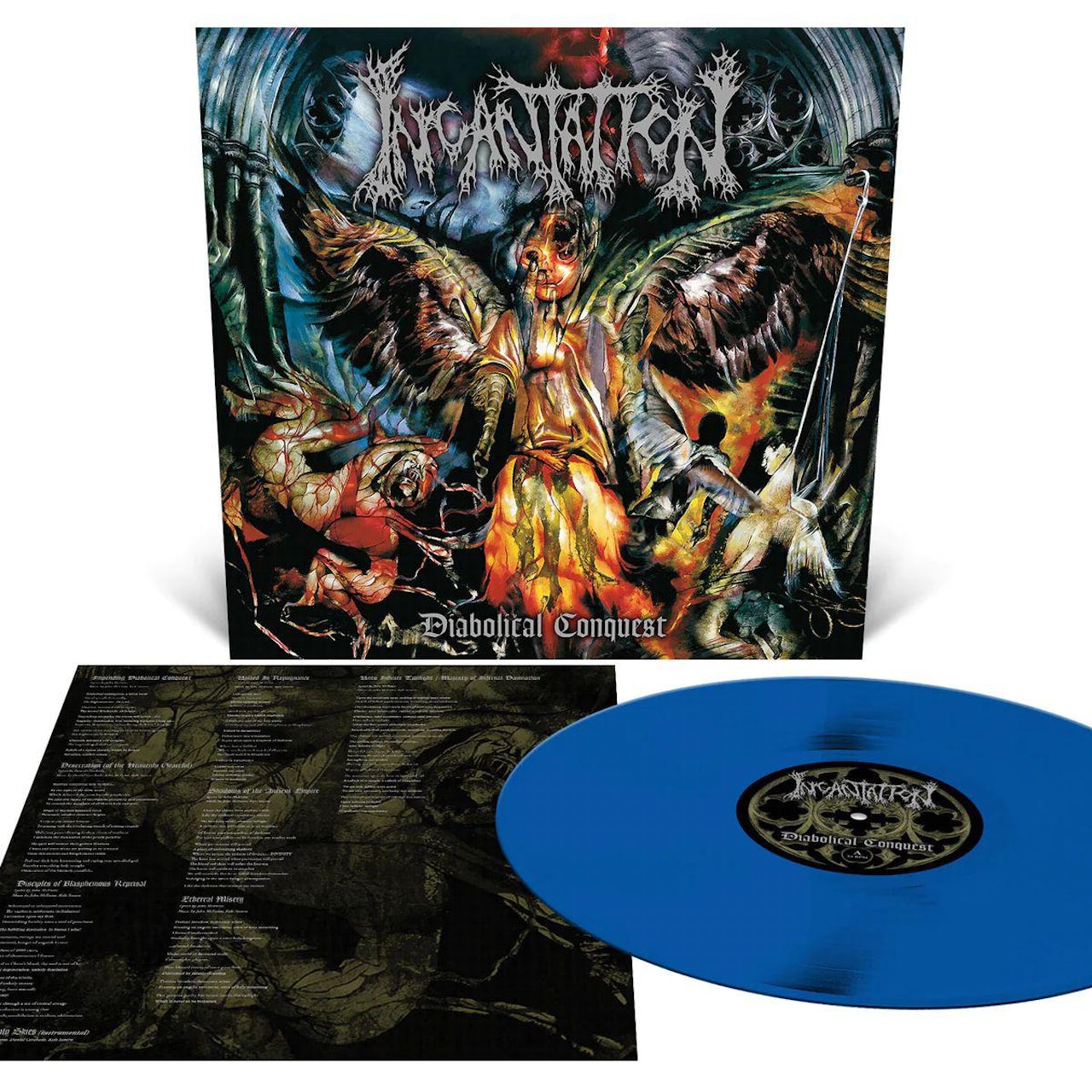 INCANTATION – Diabolical Conquest LP (aqua blue vinyl)