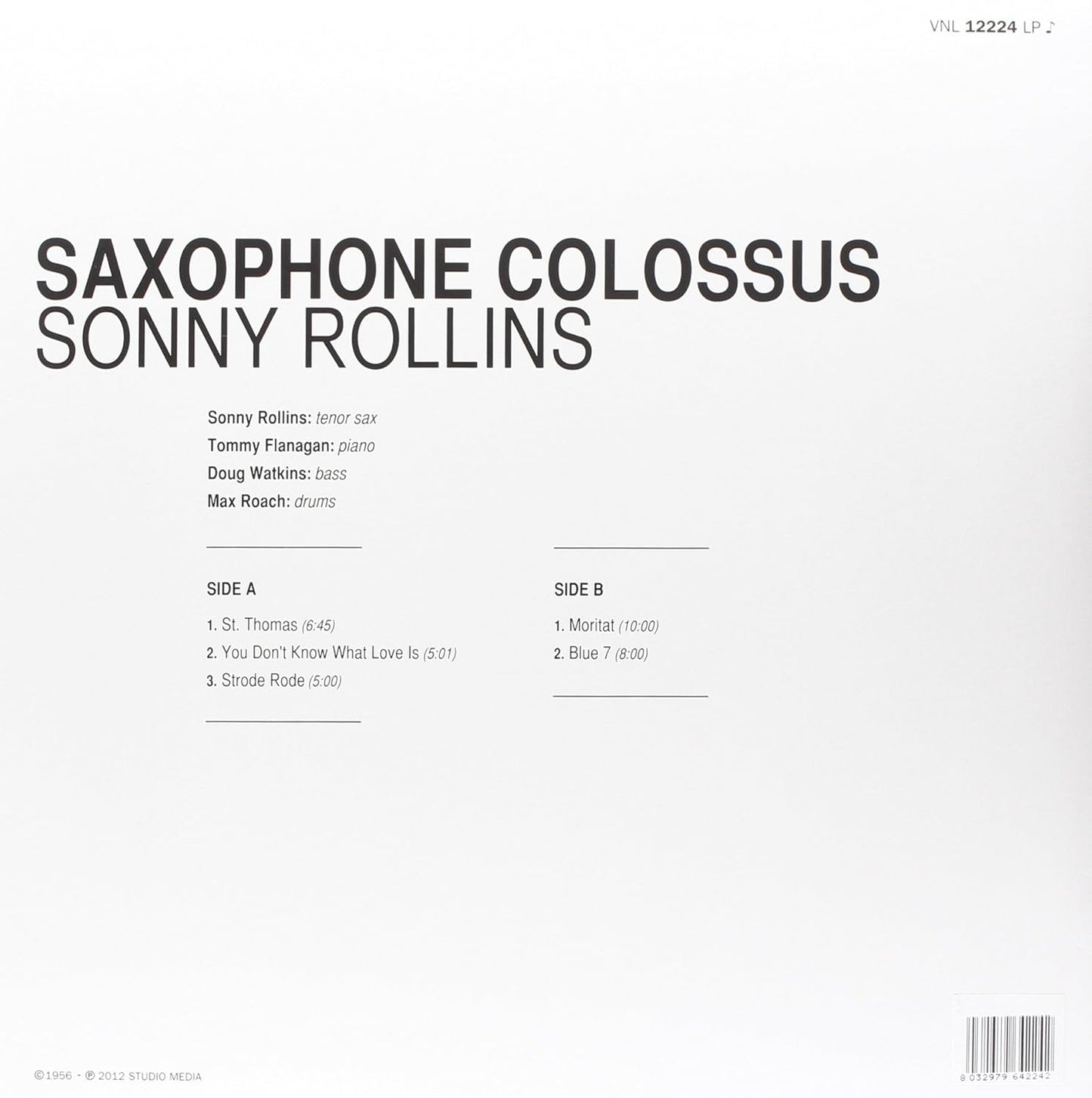 SONNY ROLLINS – Saxophone Colossus LP