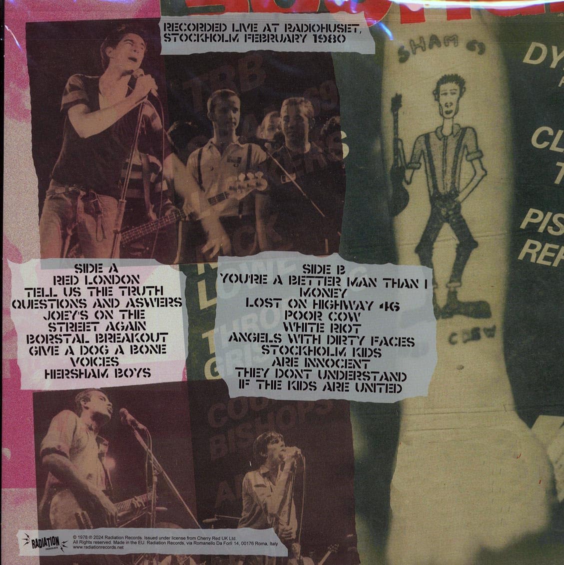 SHAM 69 – Skinheads Are Magic • Live At RadioHuset Stockholm February 1980 LP (red/black swirl vinyl)