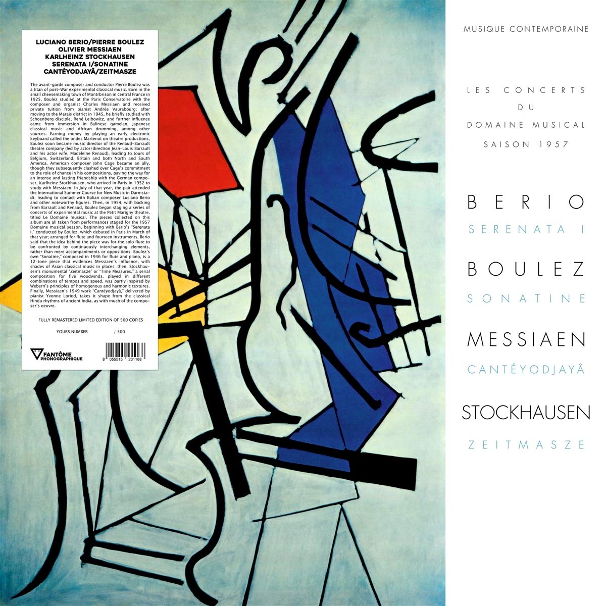 BERIO / BOULEZ / MESSIAEN / STOCKHAUSEN – Les Concerts Du Domaine Musical LP