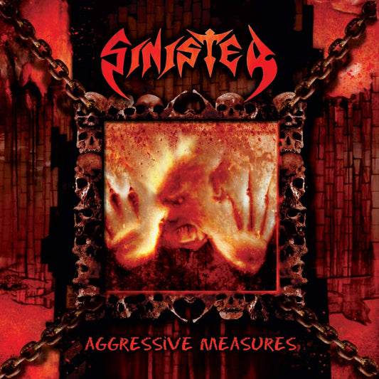 SINISTER – Aggressive Measures LP (orange/black splatter vinyl)