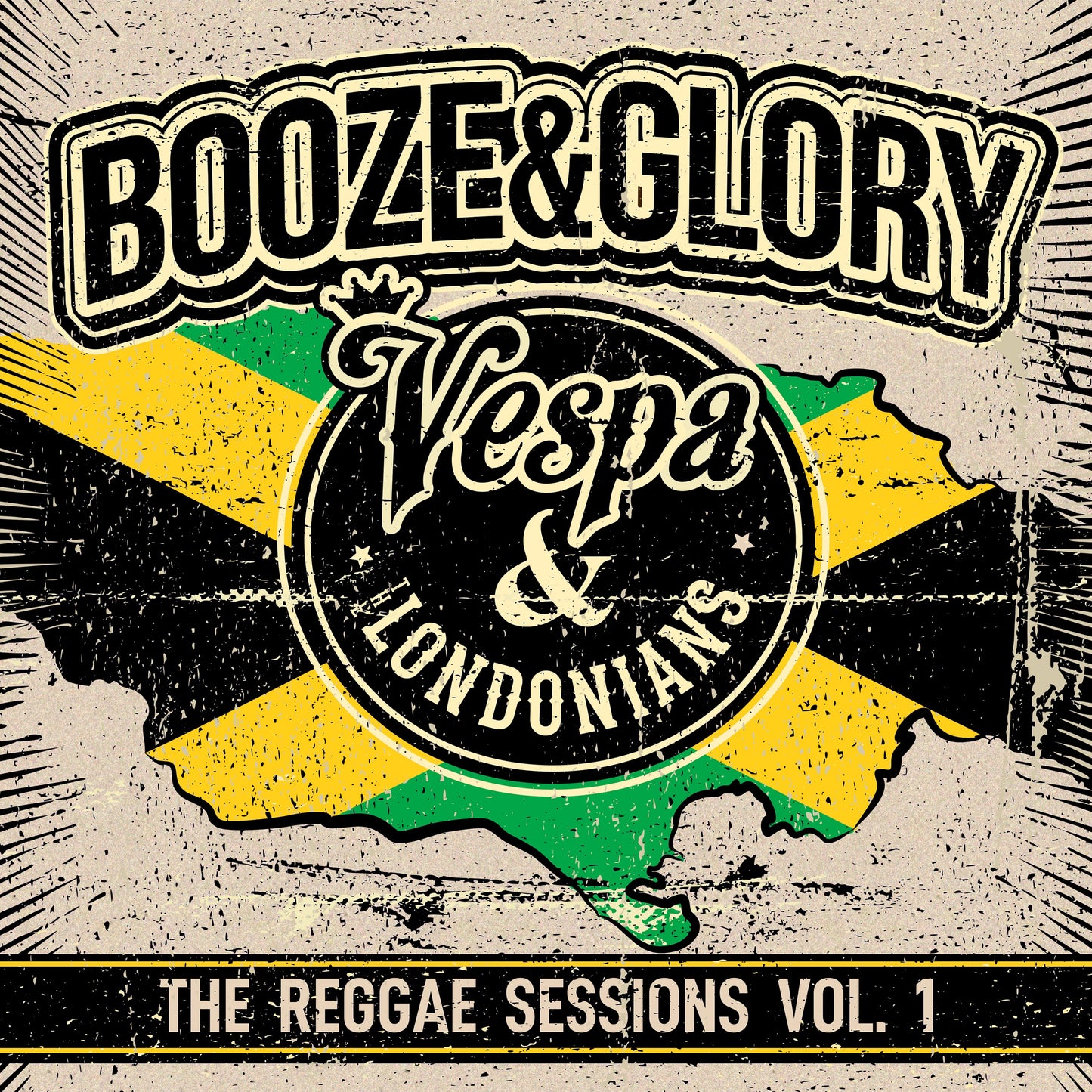 BOOZE & GLORY / VESPA / LONDONIANS – The Reggae Sessions Vol. 1 LP (green/yellow marbled vinyl)