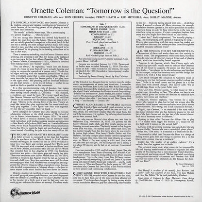 ORNETTE COLEMAN – Tomorrow Is The Question! LP (clear vinyl)