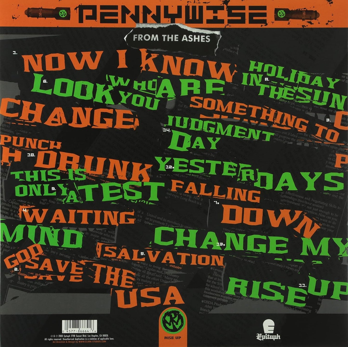 PENNYWISE – From The Ashes LP (spring green & black vinyl)