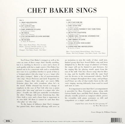 CHET BAKER – Sings LP