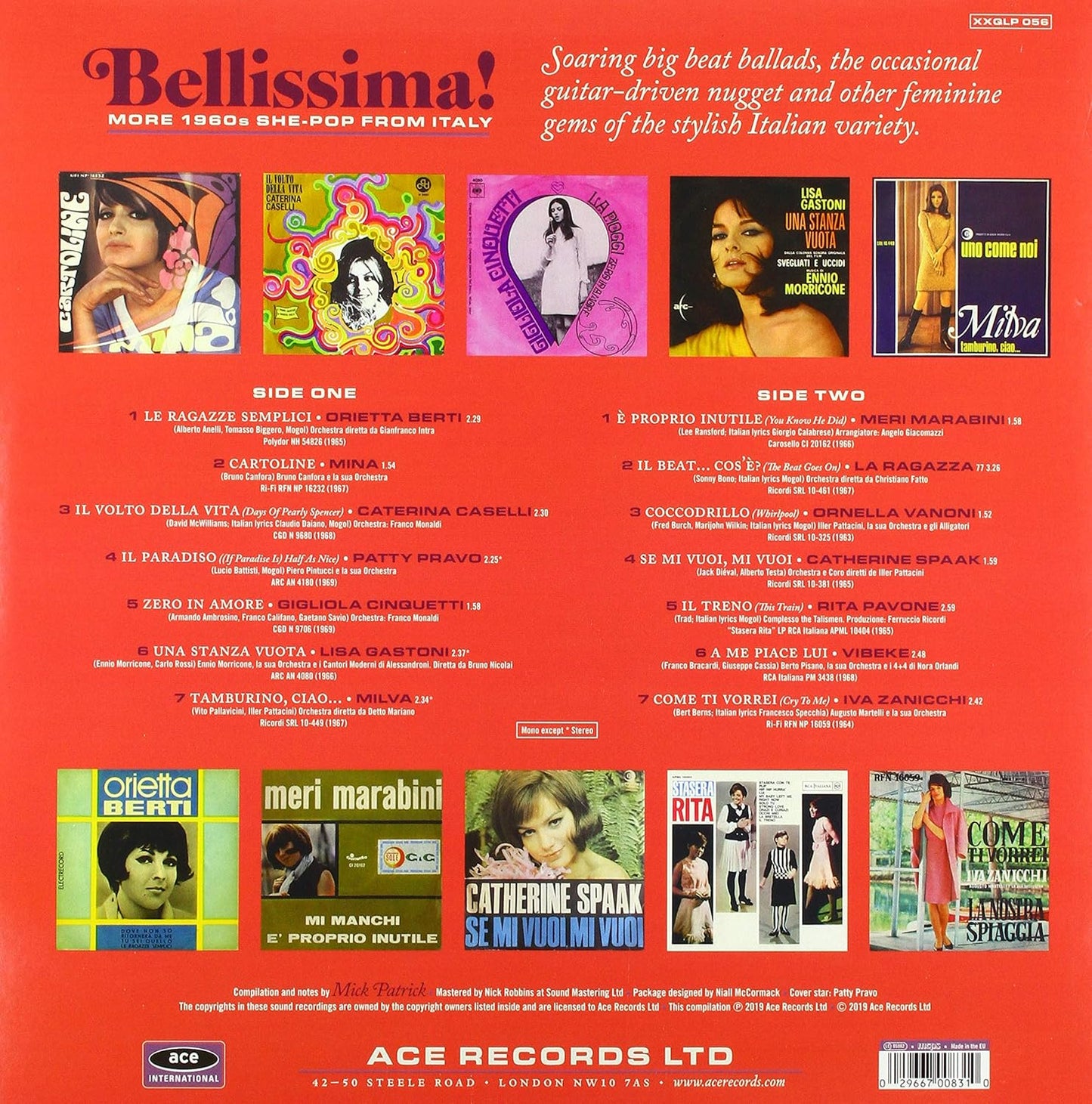 V/A – Bellissima! More 1960s She-Pop From Italy LP (white vinyl)