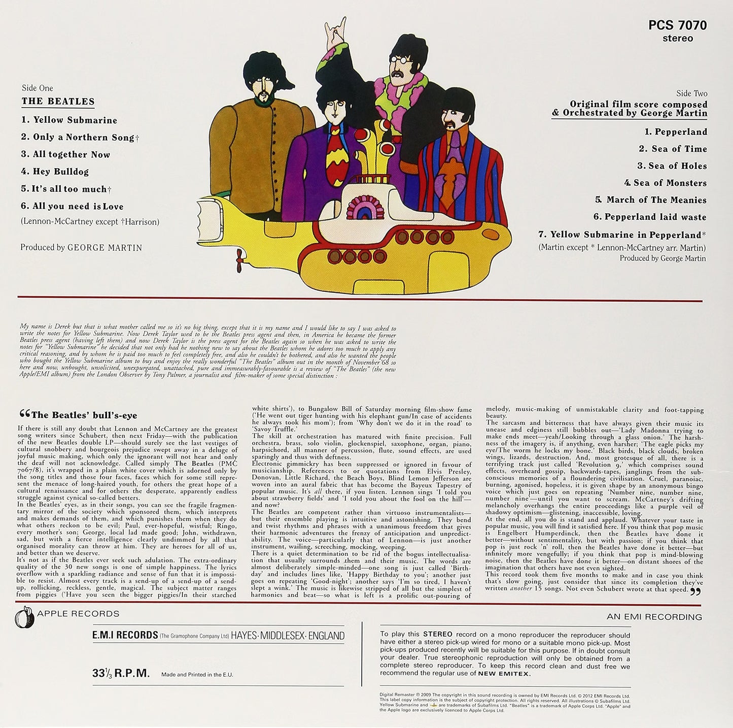BEATLES – Yellow Submarine LP