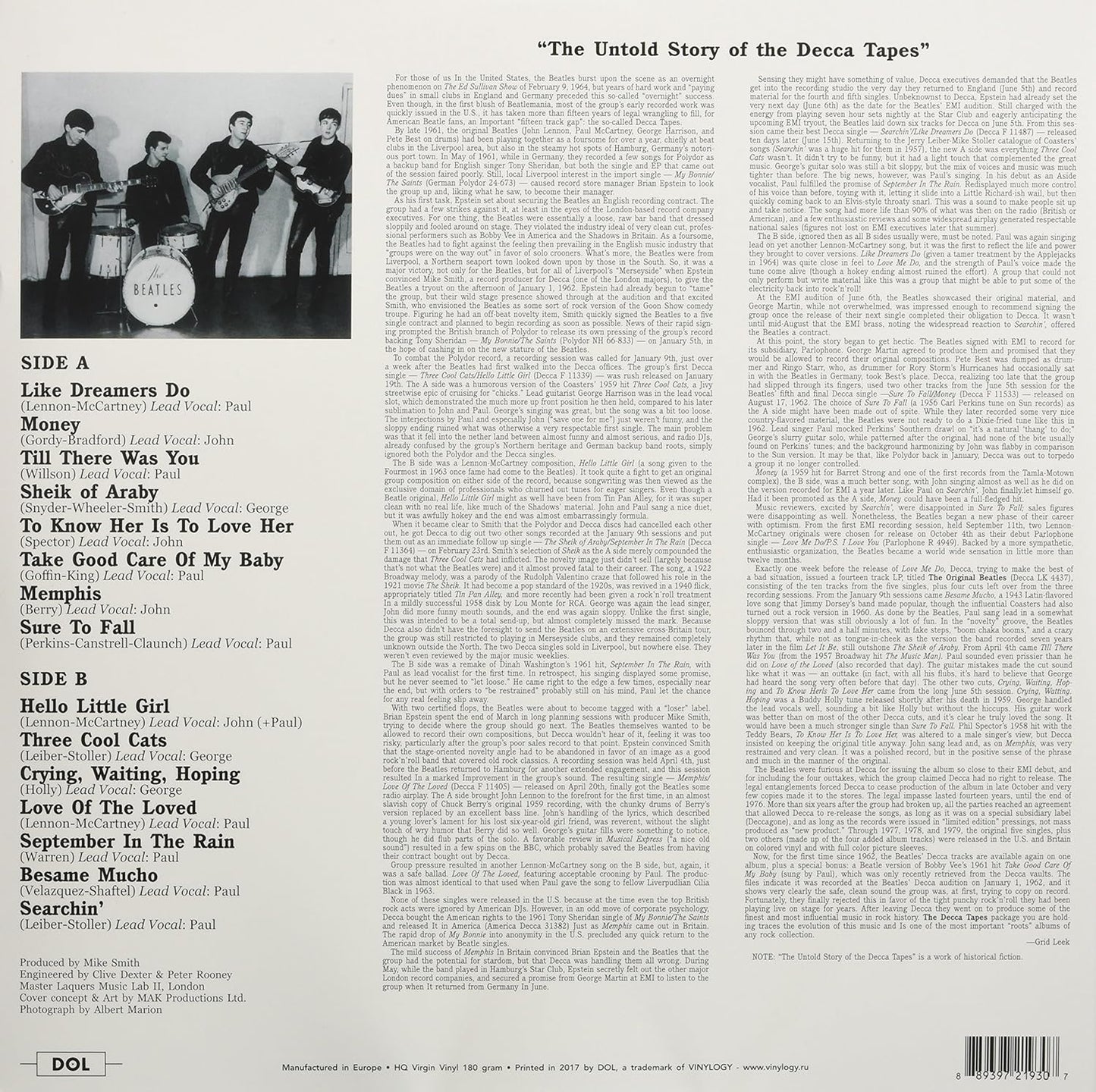 BEATLES – The Decca Tapes LP