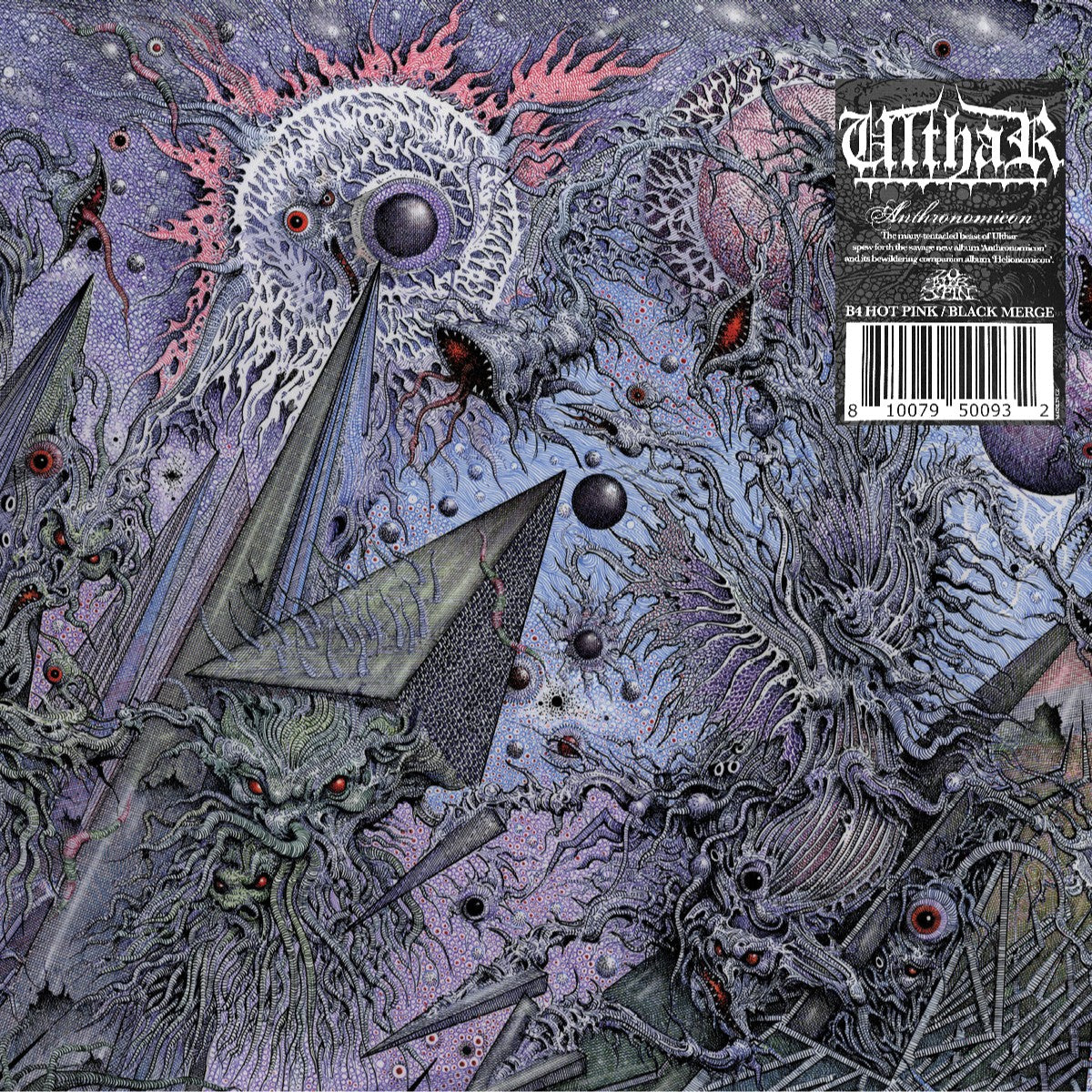 ULTHAR – Anthronomicon LP (hot pink/black merge vinyl)