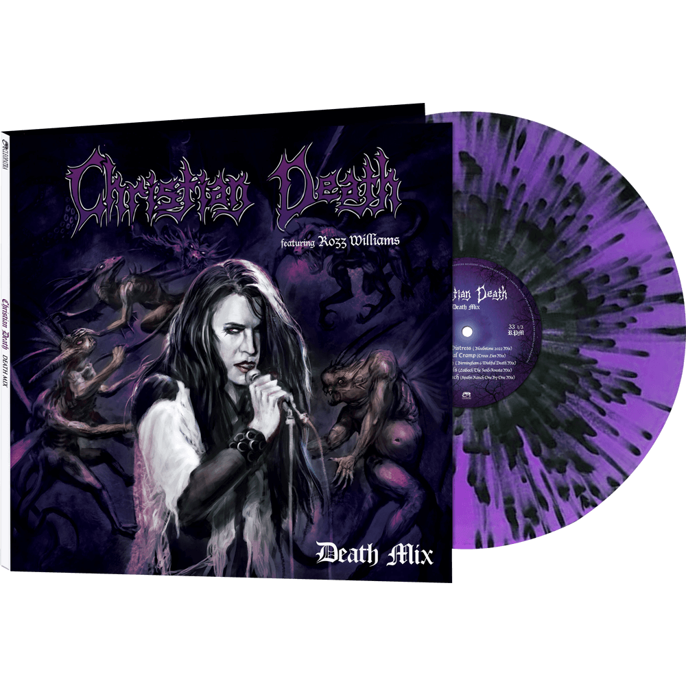 CHRISTIAN DEATH / ROZZ WILLIAMS – Death Mix LP (purple/black splatter vinyl)