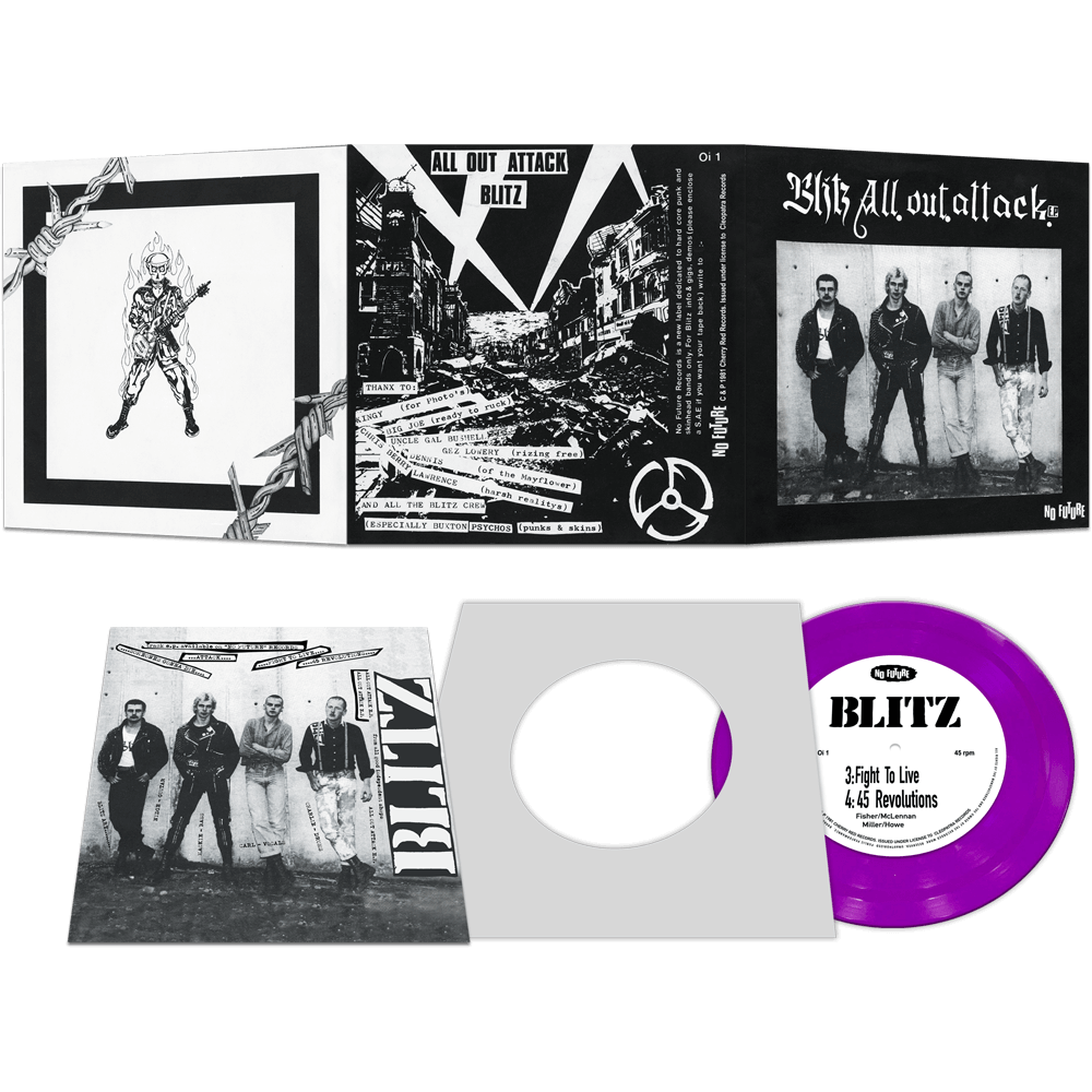 BLITZ – All Out Attack 7" (purple vinyl)