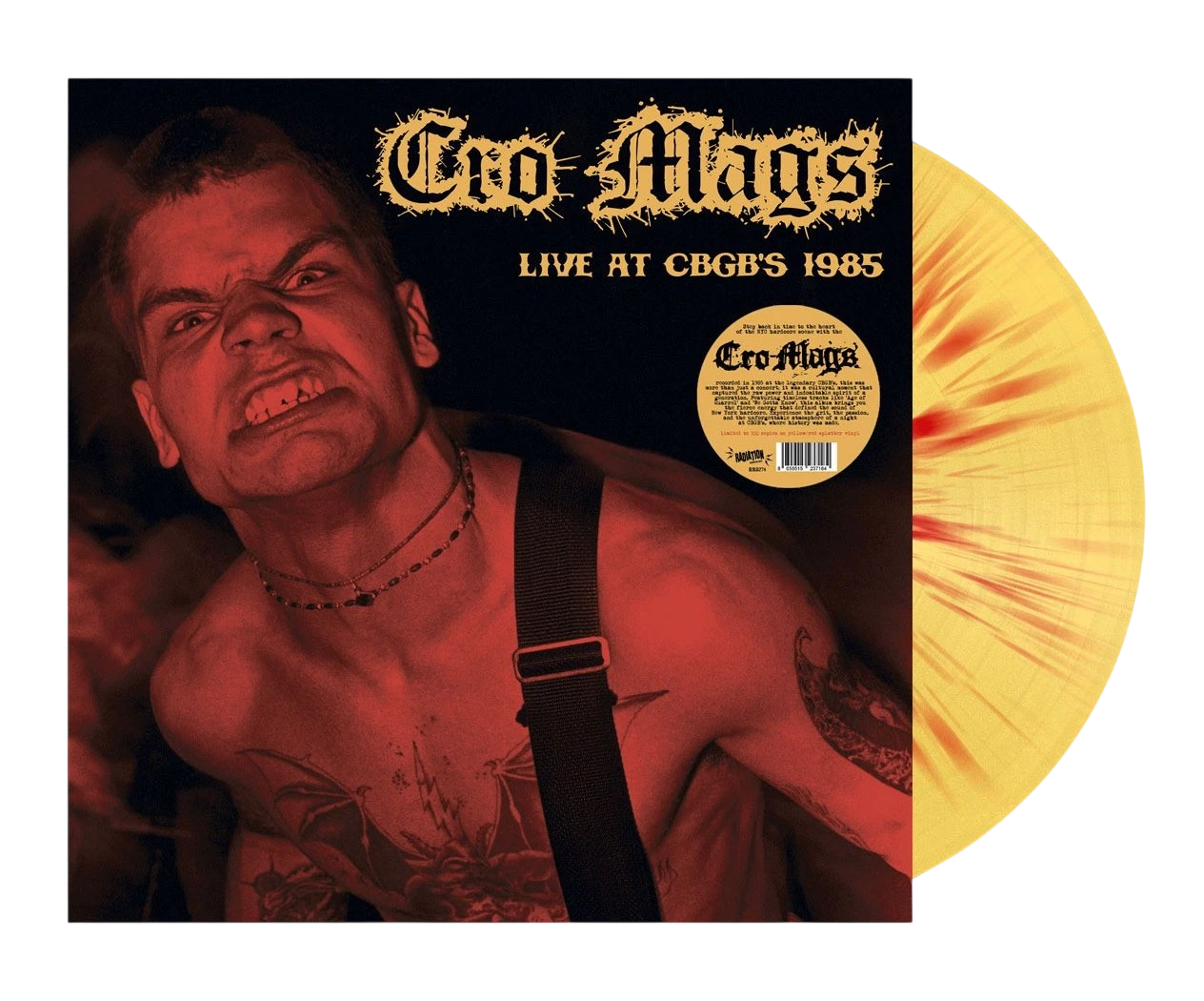 CRO-MAGS – Live At CBGB's 1985 LP (yellow/red splatter vinyl)
