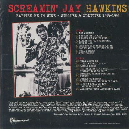 SCREAMIN' JAY HAWKINS – Baptize Me In Wine • Singles & Oddities 1955-1959 LP (clear vinyl)