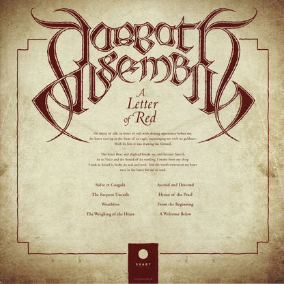 SABBATH ASSEMBLY – A Letter Of Red LP