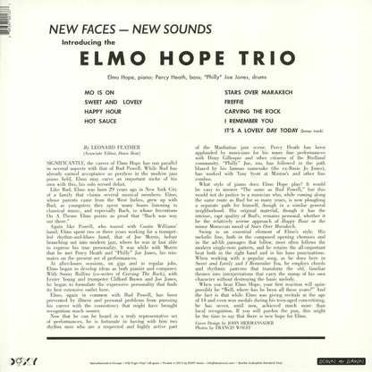 ELMO HOPE TRIO – New Faces, New Sounds LP