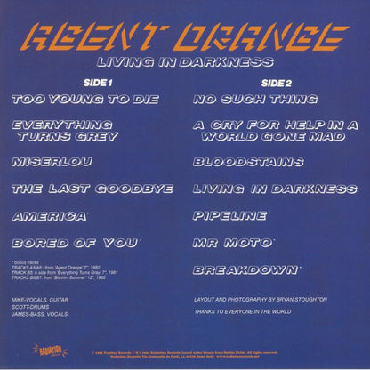 AGENT ORANGE – Living In Darkness LP