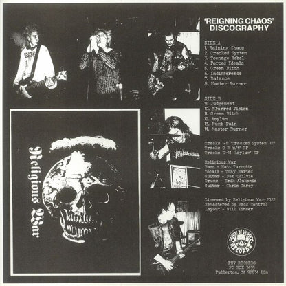 RELIGIOUS WAR – Reigning Chaos - Discography LP
