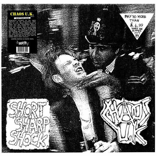 CHAOS U.K. – Short Sharp Shock LP (white vinyl)