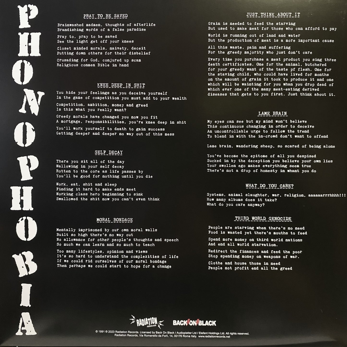 EXTREME NOISE TERROR – Phonophobia LP